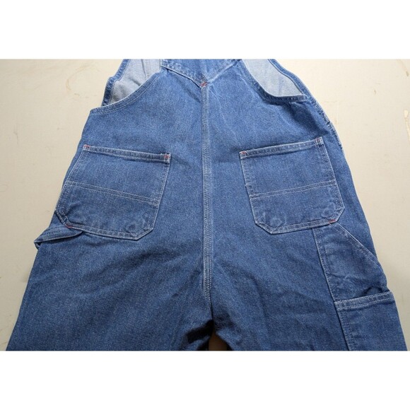 Dickies Women's Carpenter Overalls Sz LR Blue Denim Bib Relaxed Fit Skater Y2K - Picture 7 of 9